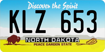ND license plate KLZ653