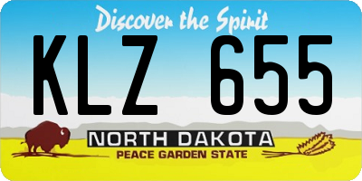 ND license plate KLZ655