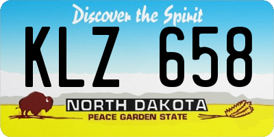 ND license plate KLZ658