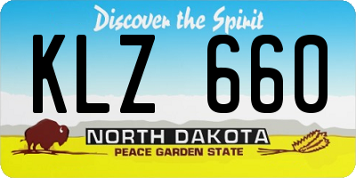 ND license plate KLZ660