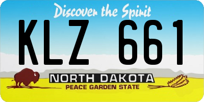 ND license plate KLZ661