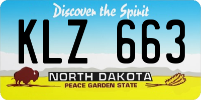 ND license plate KLZ663
