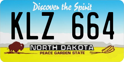 ND license plate KLZ664