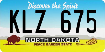 ND license plate KLZ675