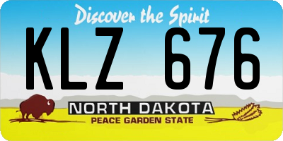 ND license plate KLZ676