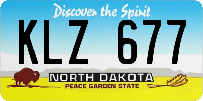 ND license plate KLZ677