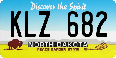 ND license plate KLZ682