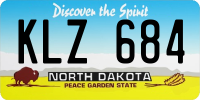 ND license plate KLZ684