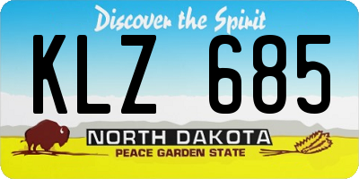 ND license plate KLZ685