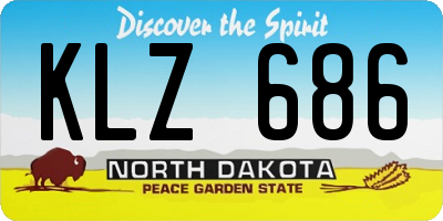ND license plate KLZ686