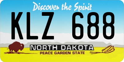 ND license plate KLZ688