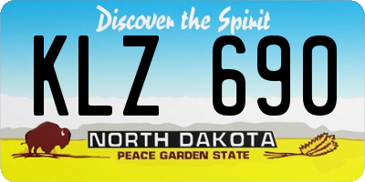 ND license plate KLZ690