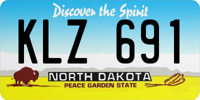 ND license plate KLZ691