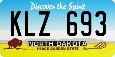 ND license plate KLZ693
