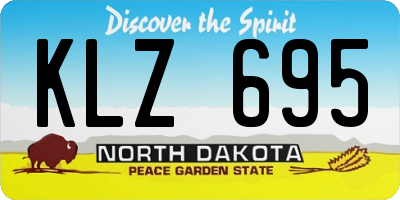ND license plate KLZ695