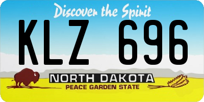 ND license plate KLZ696