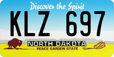 ND license plate KLZ697