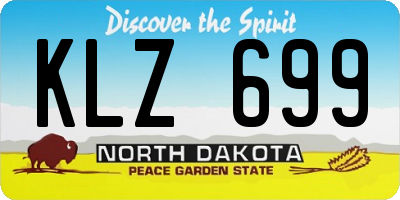 ND license plate KLZ699