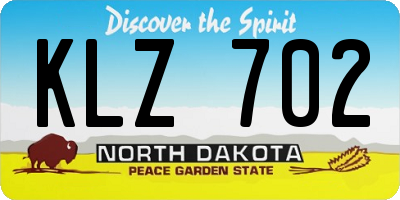 ND license plate KLZ702
