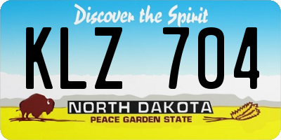 ND license plate KLZ704