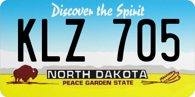 ND license plate KLZ705