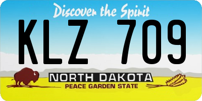 ND license plate KLZ709