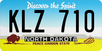 ND license plate KLZ710