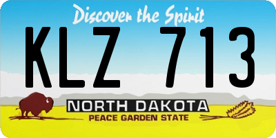 ND license plate KLZ713