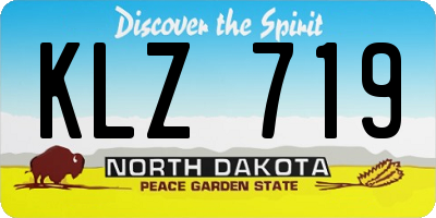 ND license plate KLZ719
