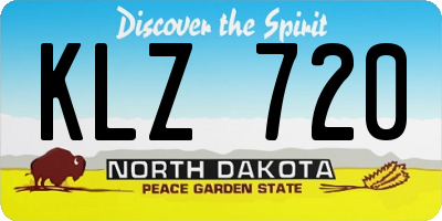 ND license plate KLZ720