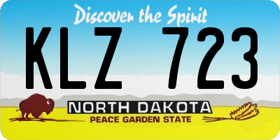 ND license plate KLZ723