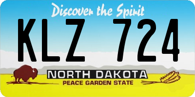 ND license plate KLZ724