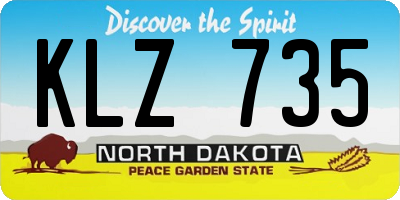 ND license plate KLZ735