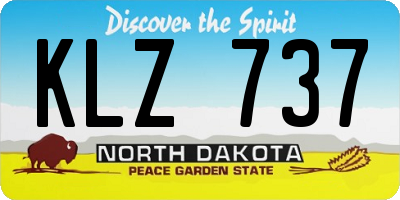 ND license plate KLZ737