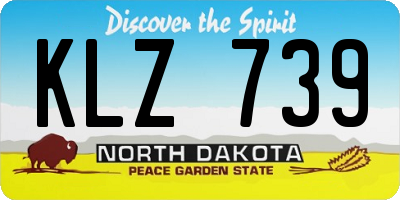 ND license plate KLZ739