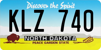 ND license plate KLZ740
