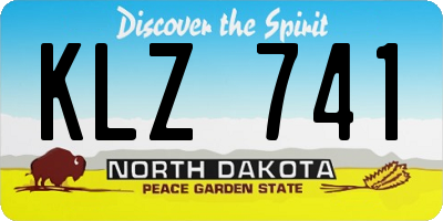 ND license plate KLZ741