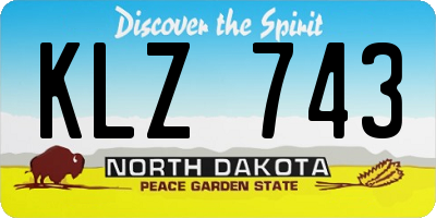 ND license plate KLZ743
