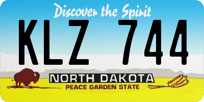 ND license plate KLZ744