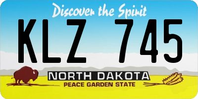 ND license plate KLZ745