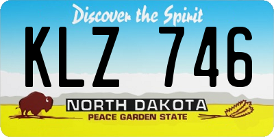 ND license plate KLZ746