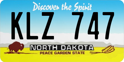 ND license plate KLZ747