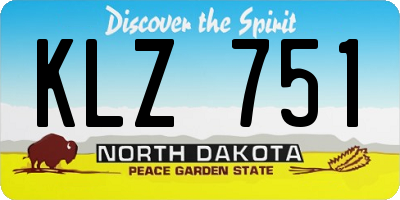 ND license plate KLZ751
