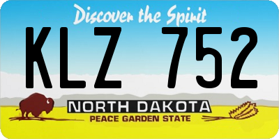 ND license plate KLZ752