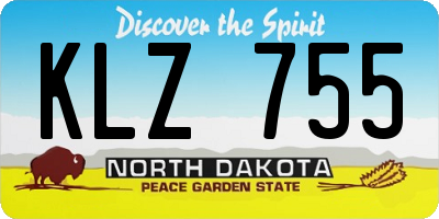 ND license plate KLZ755