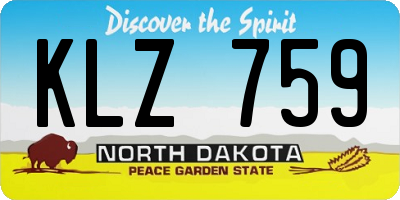ND license plate KLZ759