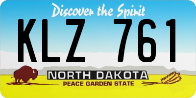 ND license plate KLZ761