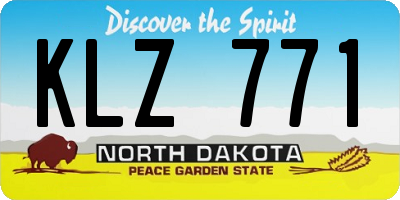 ND license plate KLZ771