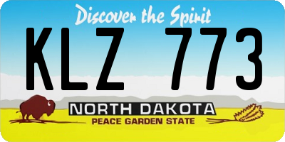 ND license plate KLZ773