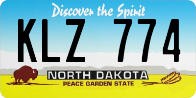 ND license plate KLZ774